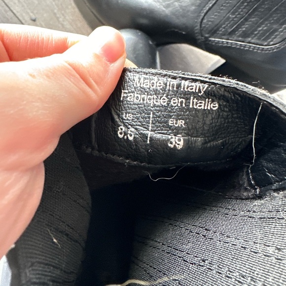 Little Burgundy Black Ankle Boots size 8.5 MADE IN ITALY - Picture 6 of 11